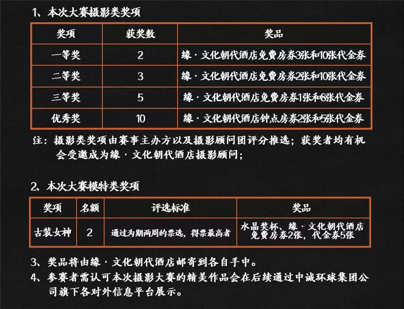 摄影大赛奖项